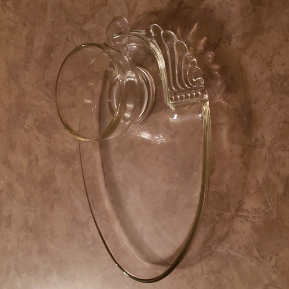 Set of 4 Gorgeous Vintage 1930s Art Deco Columbia Clear Pattern Snack Se… - Picture 2 of 4